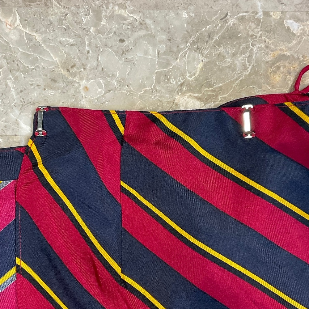 Ralph Lauren Blue Label Lion Heraldry Crest 100% Silk Wrap Skirt Small - Picture 13 of 14